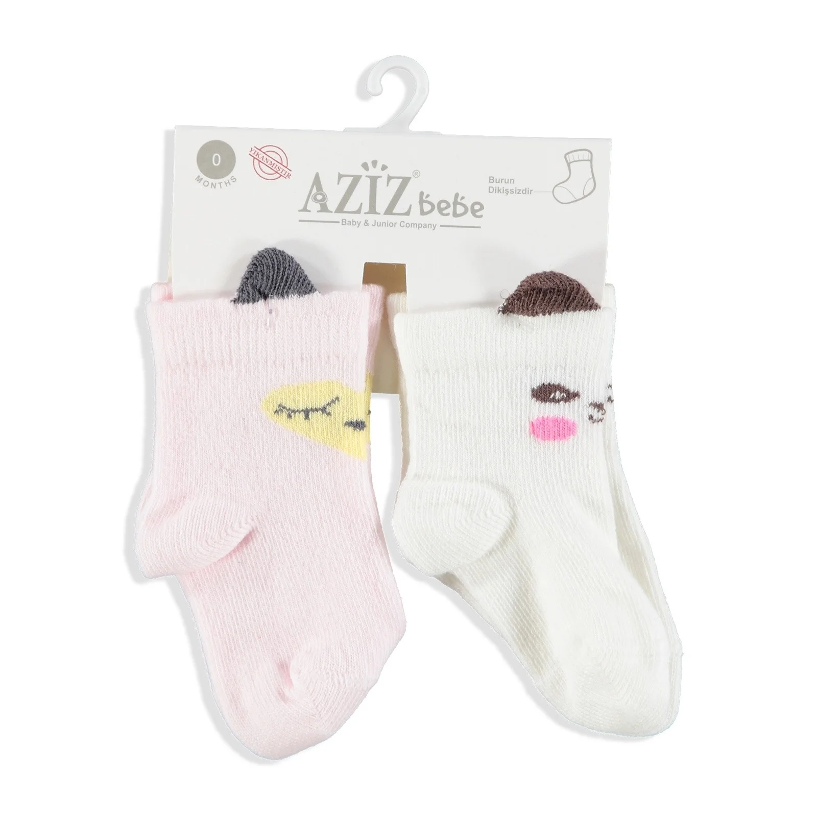 Детские носки ebebek Aziz Bebe 2 пары в упаковке| |