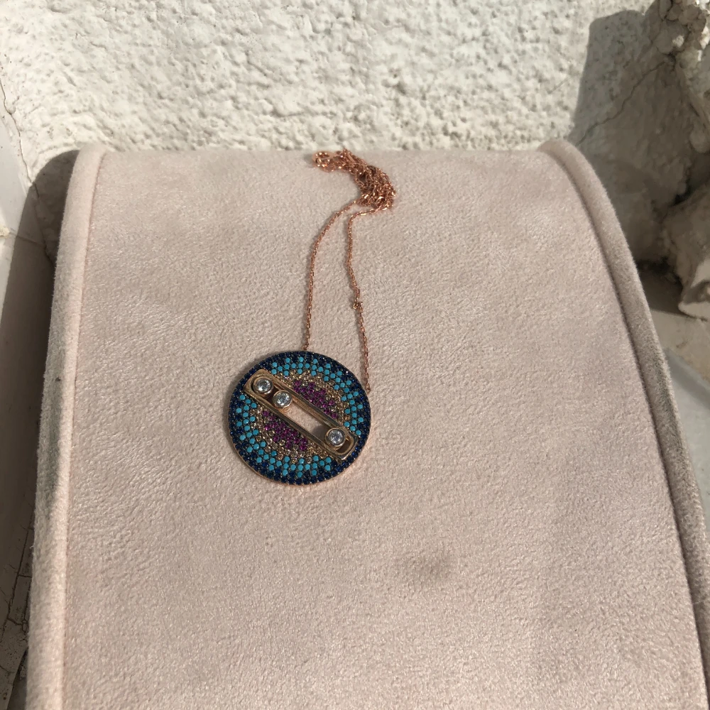 ?? 手作りジルコン石メキシコネックレスレディースチェーンジュエリーチョーカー石エレガントな記念日誕生日ギフト2021