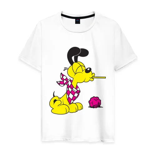 Мужская футболка хлопок Garfield dog | одежда