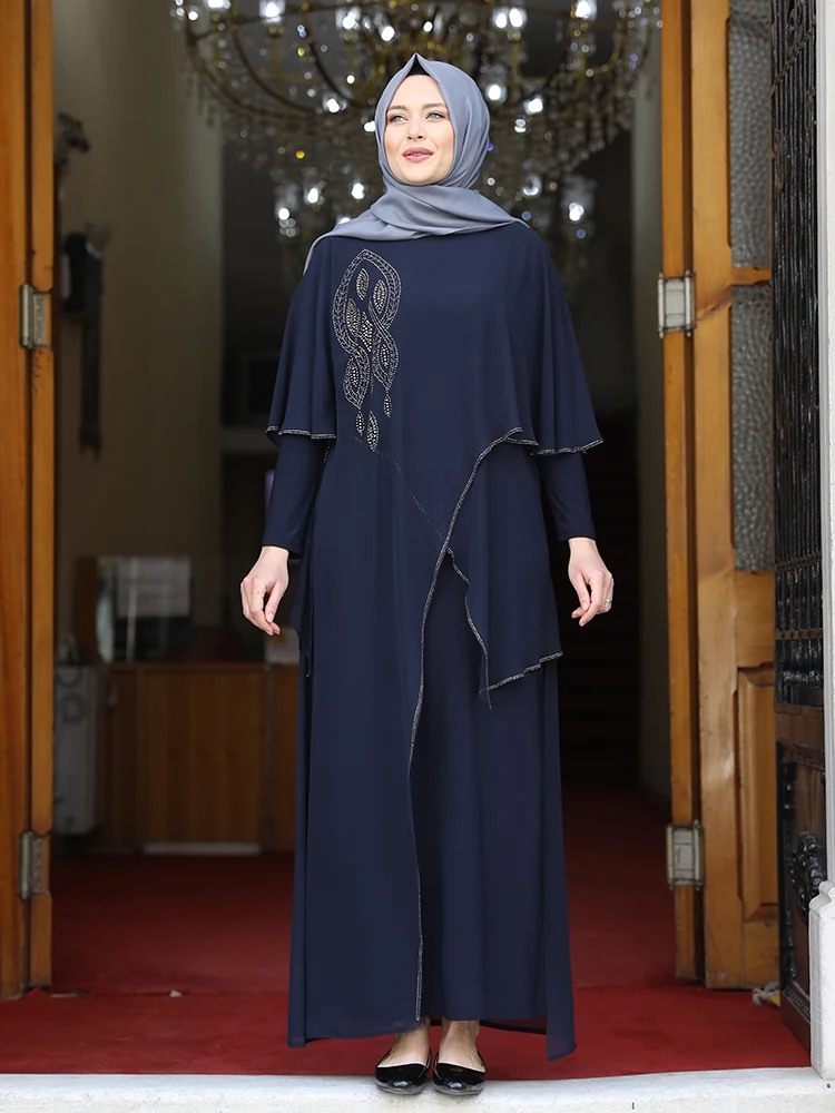 Женское платье Абая мусульманский хиджаб одежда шифоновое покрытие длинное