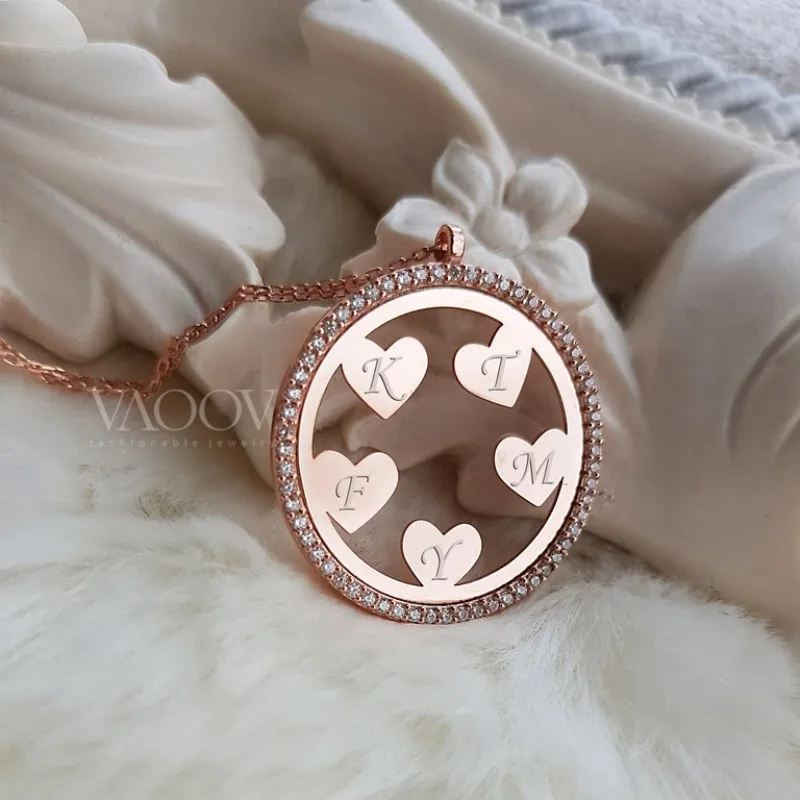 VAOOV 925 пробы Серебряное ожерелье с персонализированными сердцами от AliExpress RU&CIS NEW