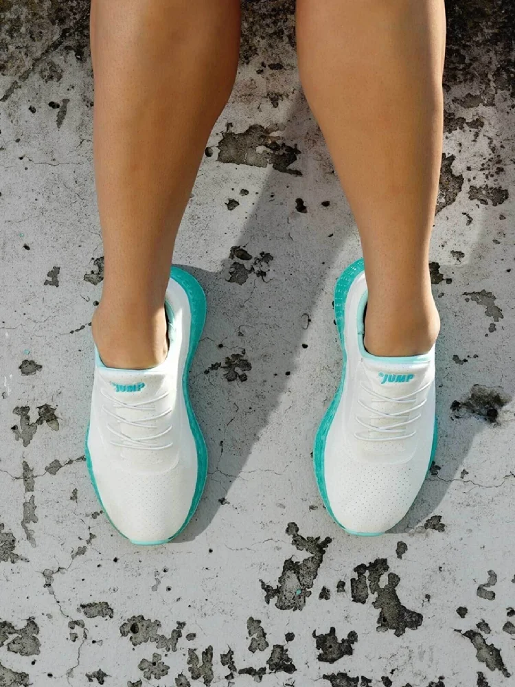 TuBiTex Lace-Up, Flat Bottom, Daily Use, Spring and Summer Season, White Sports Shoes