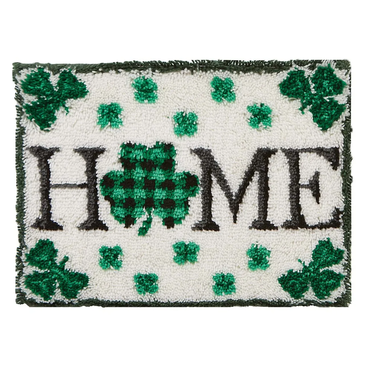 

Latch Hook Rug Lucky Home Wall Tapestry DIY Carpet Rug Pre-Printed Canvas with Non-Skid Backing Floor Mat 80x60cm