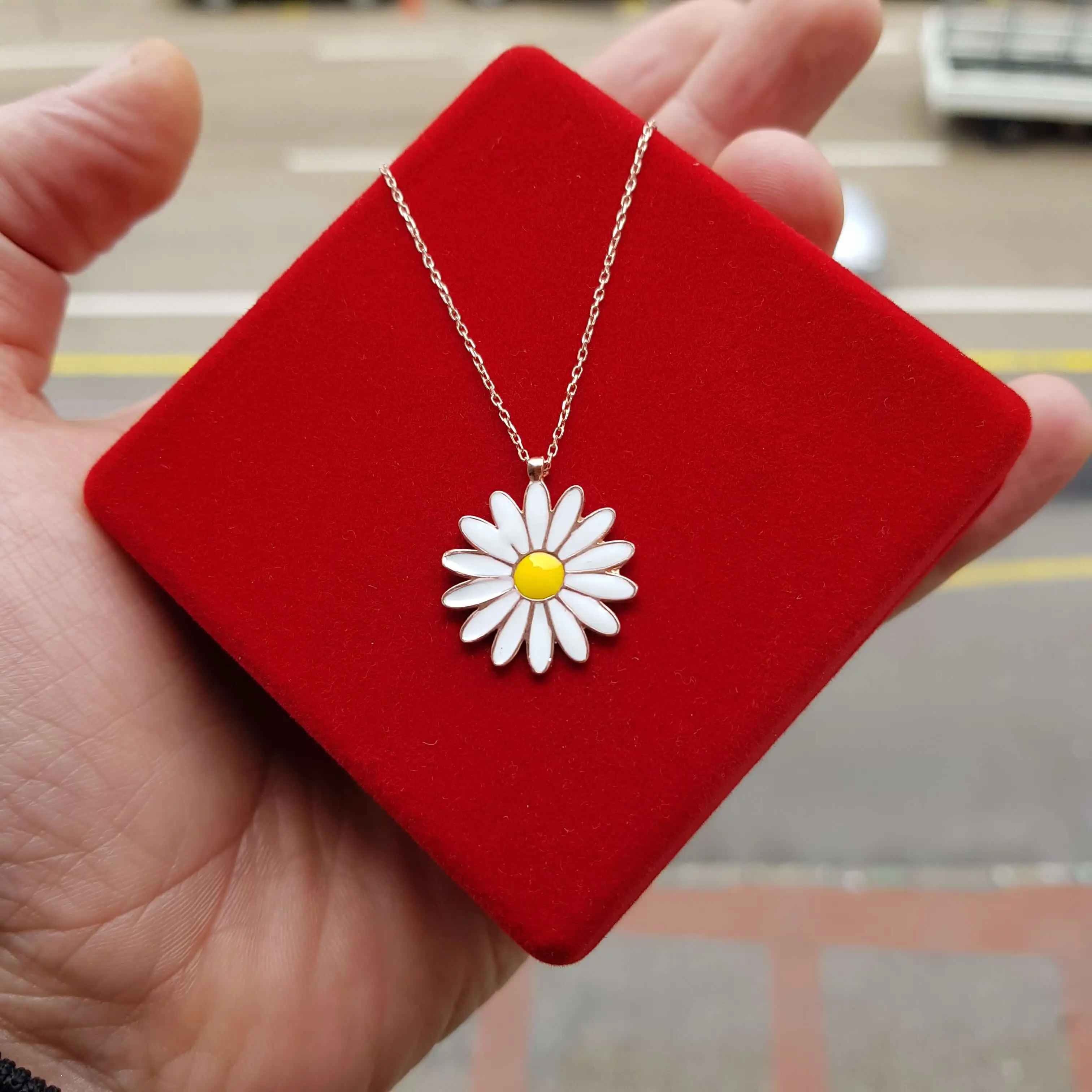 Collier en argent Sterling 925 pour femmes, pendentif de fleur marguerite en pierre de Zircon, cadeau d'anniversaire, chaîne élégante et Cool de luxe