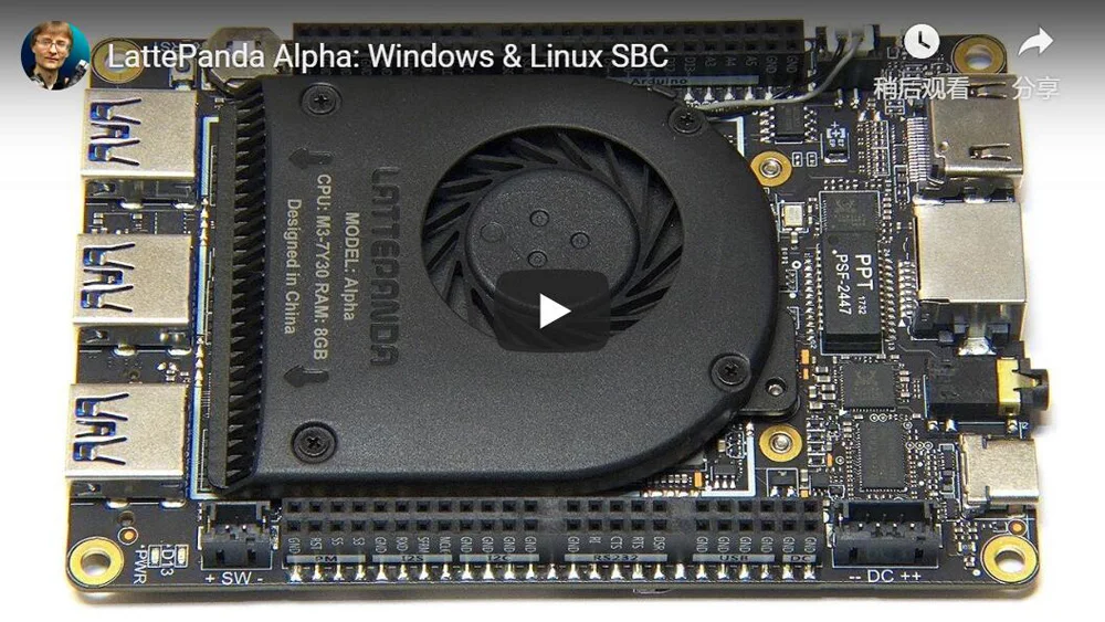 Макетная плата LattePanda AlphaPanda Alpha 864s для Intel 8th m3-8100y 3,4 ГГц двухъядерный процессор ATmega32u4 Поддержка Windows Linux неактивированная