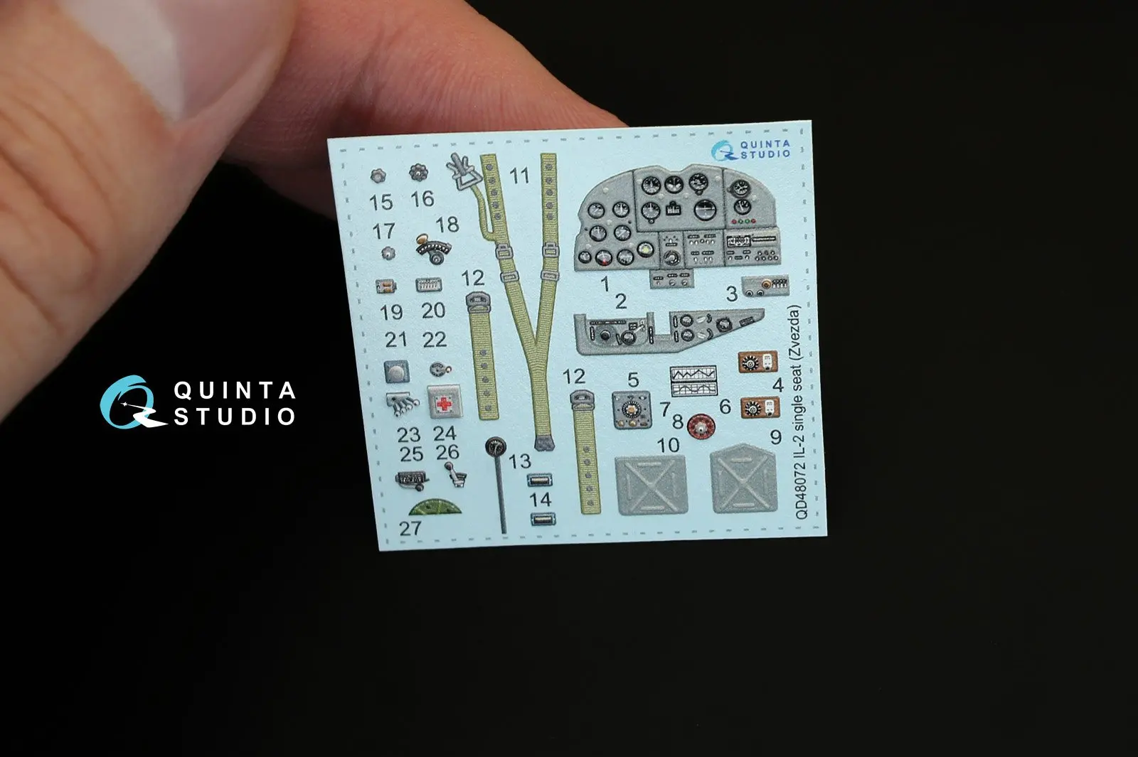 Quinta Studio QD48072 3D Декаль интерьера кабины Ил-2 "Штурмовик" (одноместный для модели
