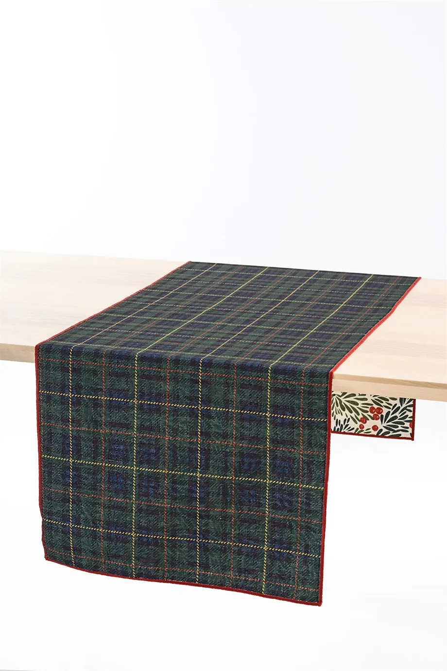 

Red Double-sided Patterned Table Runner, Plaid pattern dinner serving products table napkin, table dekor, for dinner women,