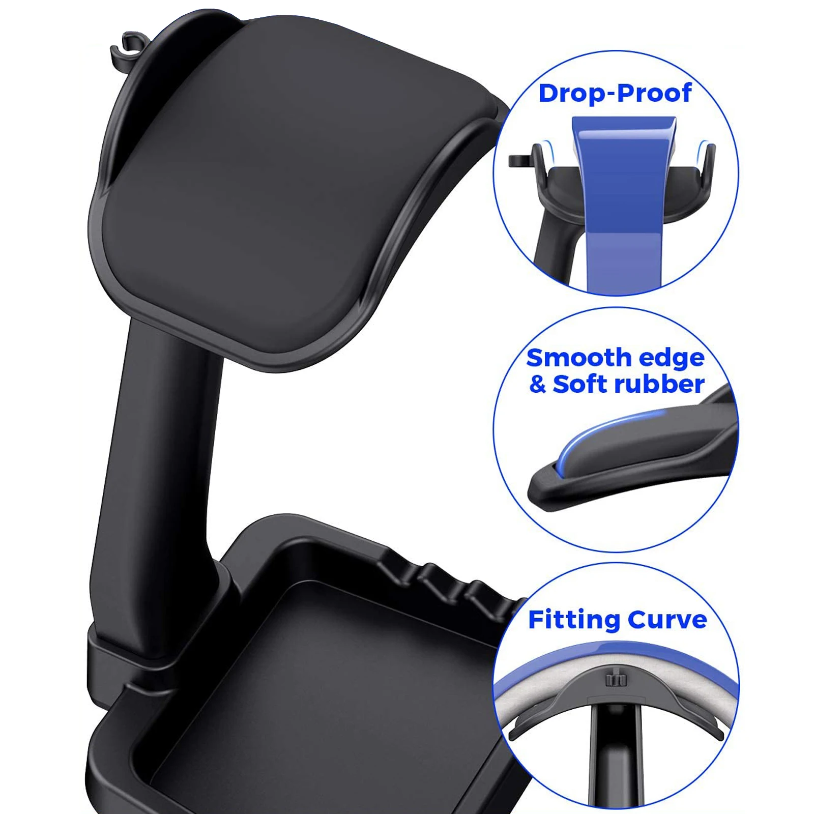 Универсальная подставка для наушников встроенный органайзер с зажимом кабеля и