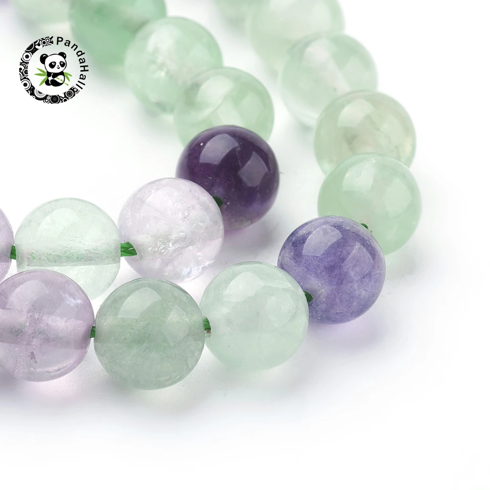 

5 Strands 4/6/8/10/12mm Natural Fluorite Beads Strands Grade A Round Beads For DIY Jewelry Making, Hole: 1mm