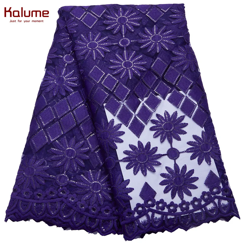 

Kalume White African Tulle Fabric Tissue French Tulle Lace Fabrics Sequins Nigerian Tulle Fabric For Sewing Wedding Cloth F2785