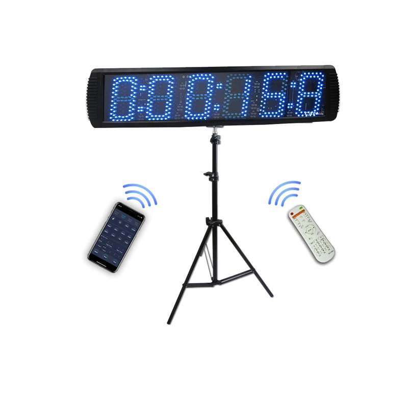 

Ganxin App-Control 5'' High 6 Digits LED Race Clock Timer with Tripod for Running Events, Countdown/up Digital Timer, 12/24-Hour