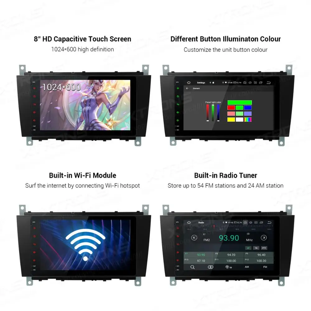 XTRONS Android 10 0 Qualcomm Bluetooth 5 автомобильный стерео радио плеер для Mercedes Benz W209 2005 2006 W203 W463