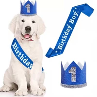 birthday decorations for pet dogs dog%e2%80%99s first birthday party hat crown ribbon birthday belt crown and exquisite belts and