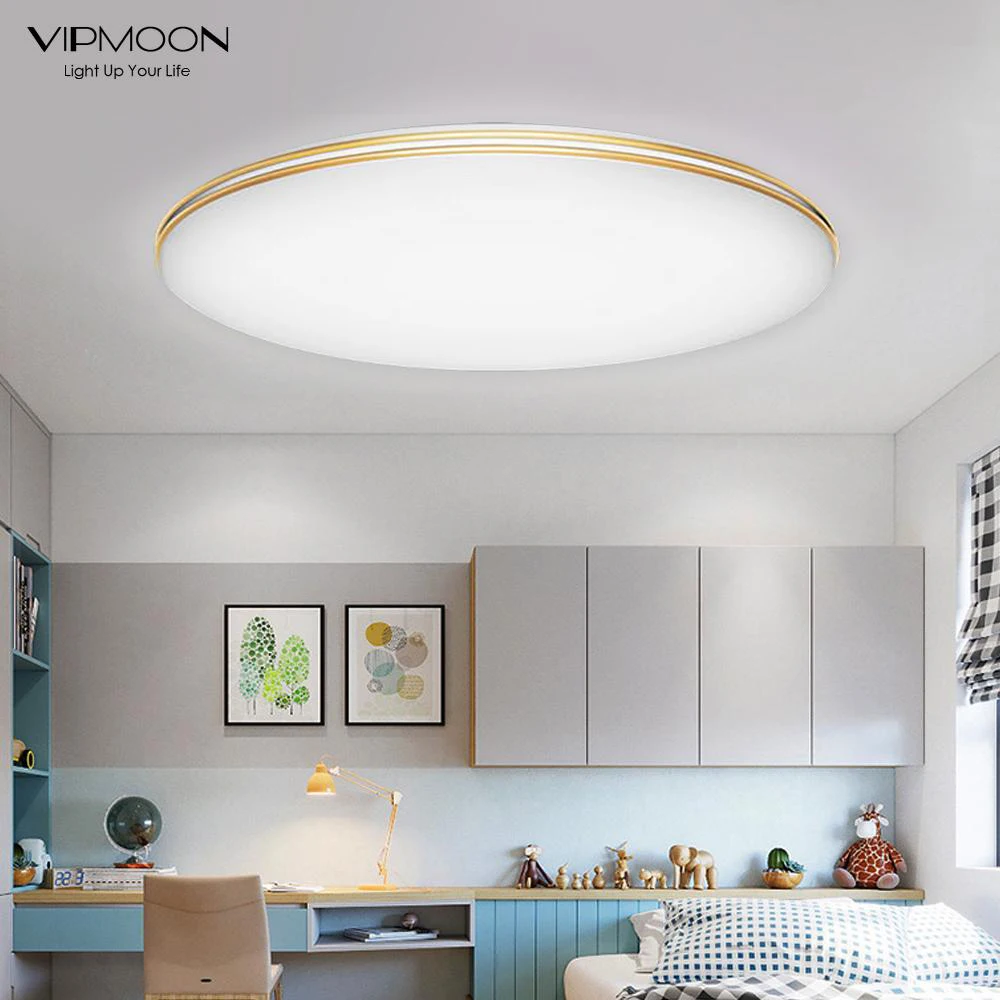 

VIPMOON Modern Pendant Lamp Led 12W/18W/24W/48W Ceiling Chandelier Decor Living Dining Room Home Kitchen Bedroom Hanging Lights
