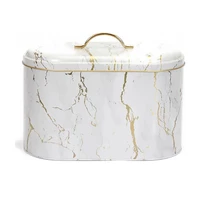 bread storage box food container kitchen organizer practical metal fruit snack box for home cuisine decor marble design