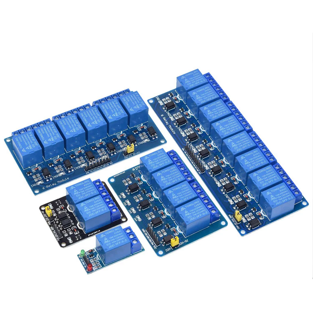 Релейный модуль с оптроном 5 В 12 1 2 4 6 8 каналов релейный выходом для arduino в наличии |