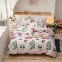 cute cartoon bedding set children dinosaur bear duvet cover queen 150 bed sheet bed linens single double king 220x240 bedclothes