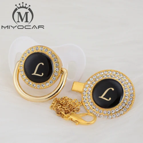 LG-2 6-18M MIYOCAR, уникальный дизайн, название, инициалы, буквы L, красивая, шикарная соска и соска, клипса, BPA бесплатно, пустышка, шикарный, уникальный дизайн LL - Цвет: LG-2 6-18M