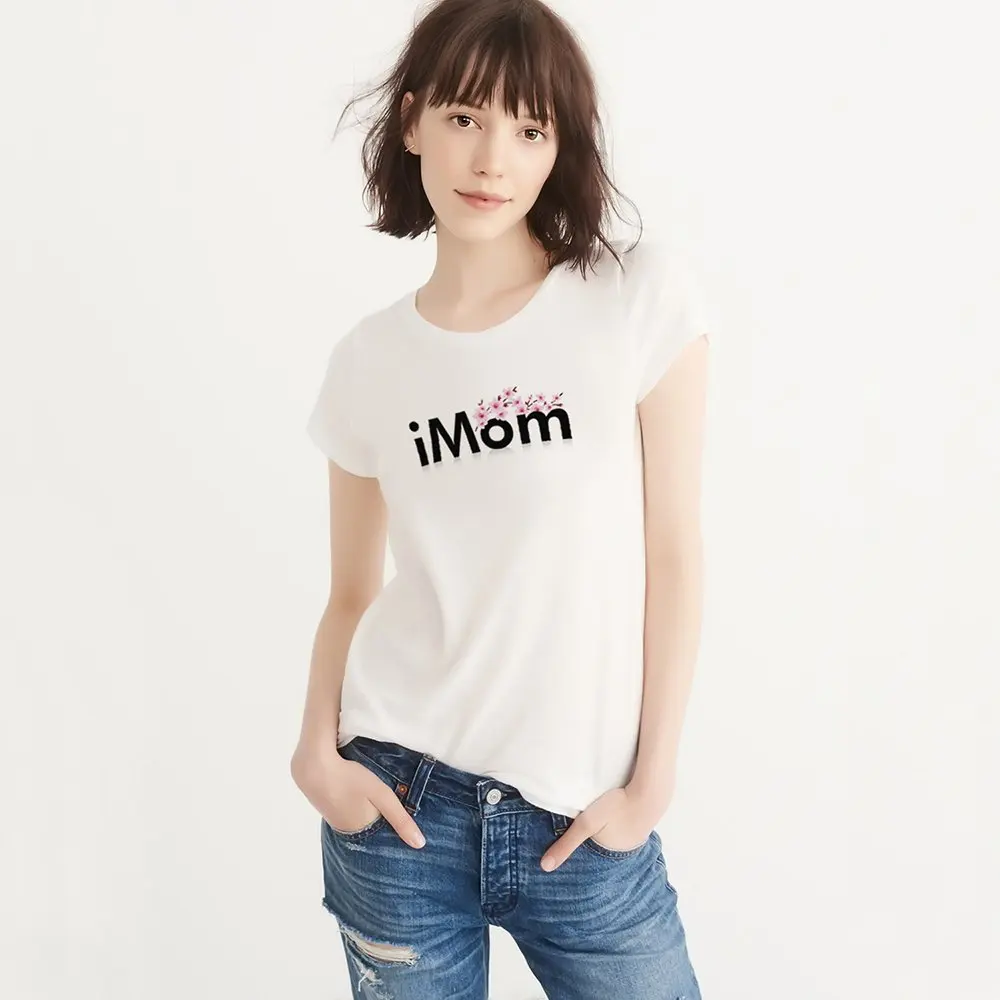 

Персонализированные IMom дизайн белые женские T-Shirt-2