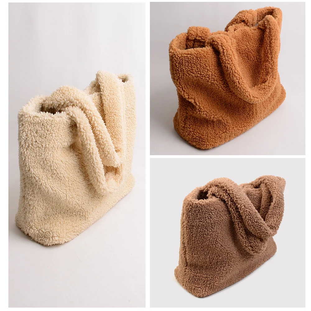 

Berlesi женские модные трендовые зимние плюшевые тканевые подмышки сумки через плечо, шоппинг Повседневный специальный день имитация меха ста...