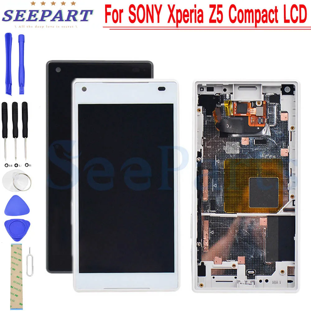 Для SONY Xperia Z5 Compact E5803 E582 ЖК-дисплей сенсорный экран дигитайзер в сборе 4 6 &quotс