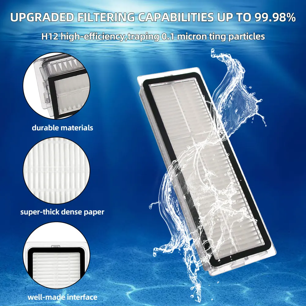 Фото Робот-пылесос Xiaomi Mi Mijia 1C/1T/2C STYTJ01ZHM STYTJ02ZHM STYTJ03ZHM Dreame F9, запасные части, основная боковая щетка, Hepa фильтр, швабра №4