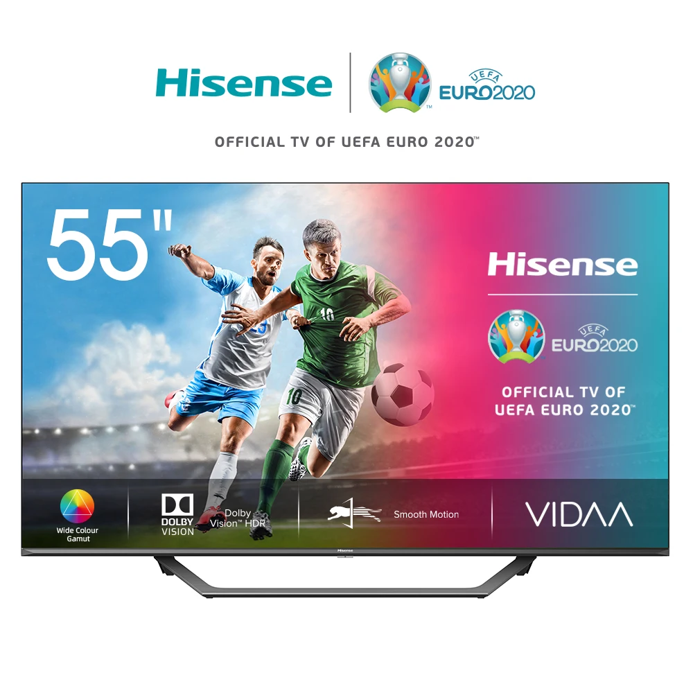 Телевизор 55 дюймов Hisense 4K Smart TV 55AE7400F Dolby Vision HDR широкая цветовая гамма звук DTS Virtual X