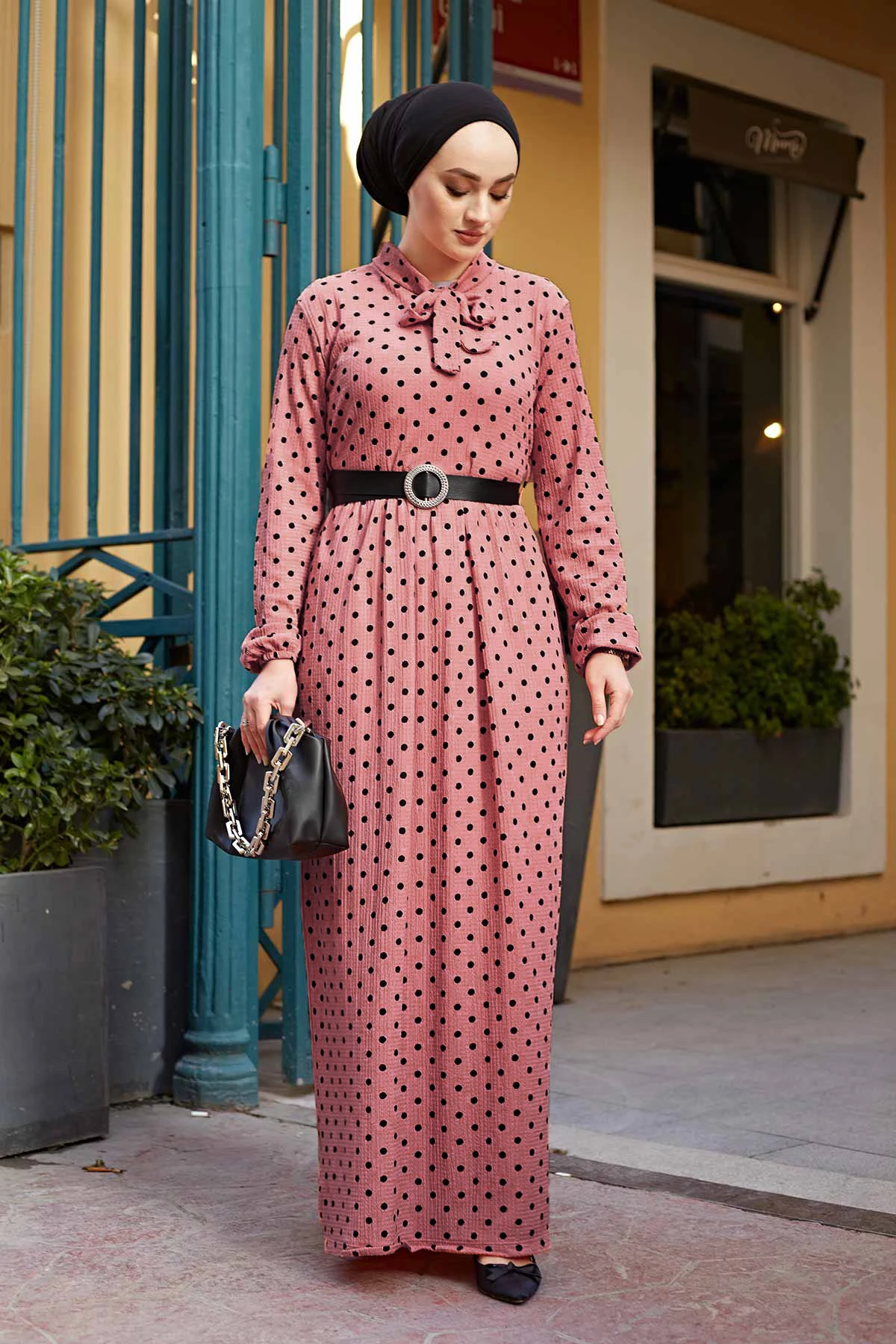 Галстук бабочка в Рамадан Кафтан Дубай Абаи Турция мусульманский женский хиджаб