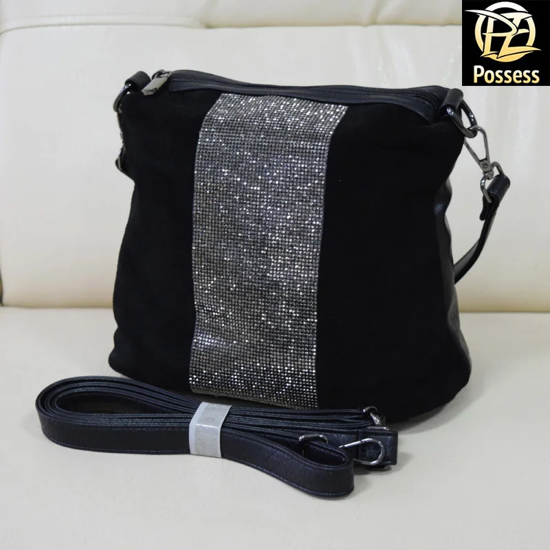 женская сумка лицевая сторона натуральная замша C49 |