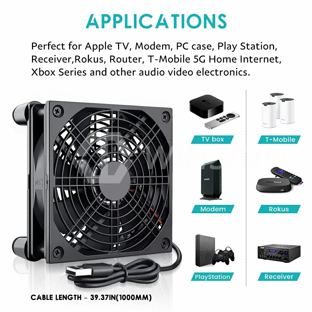 WINSINN Приемник winнаклейки DVR Xbox TV приставка маршрутизатор чехол вентилятор USB