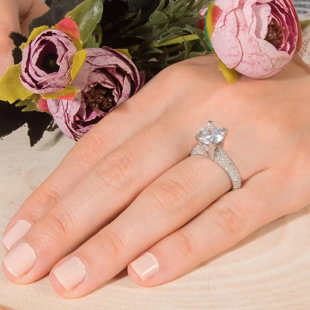 Swarovski Эйфелева модель Одежда высшего качества Обручение серебряное