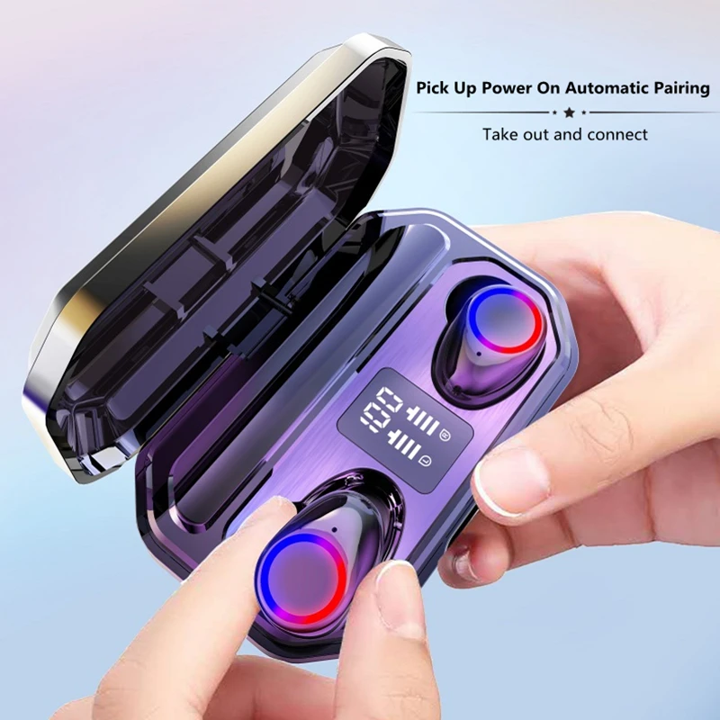 Беспроводные наушники M012 TWS с зарядным футляром водонепроницаемые спортивные