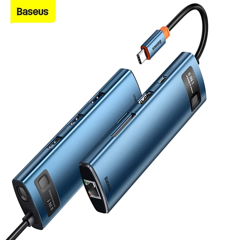 Baseus USB-C хаб для MacBook Pro M1 Air USB 3.0 HUB SD TF картридер PD 100W Type C концентратор док-станция