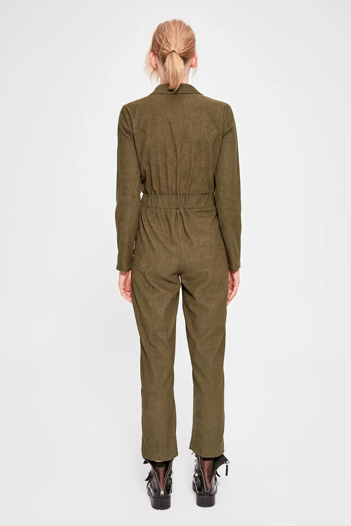 Бархатный комбинезон цвета хаки TWOAW20TU0081 |