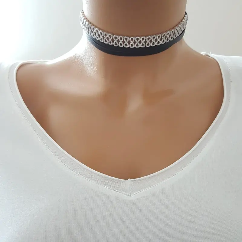 Barato Gargantilla Mujer Infinito Collar Plata De Ley 925 Hecho En Turquía