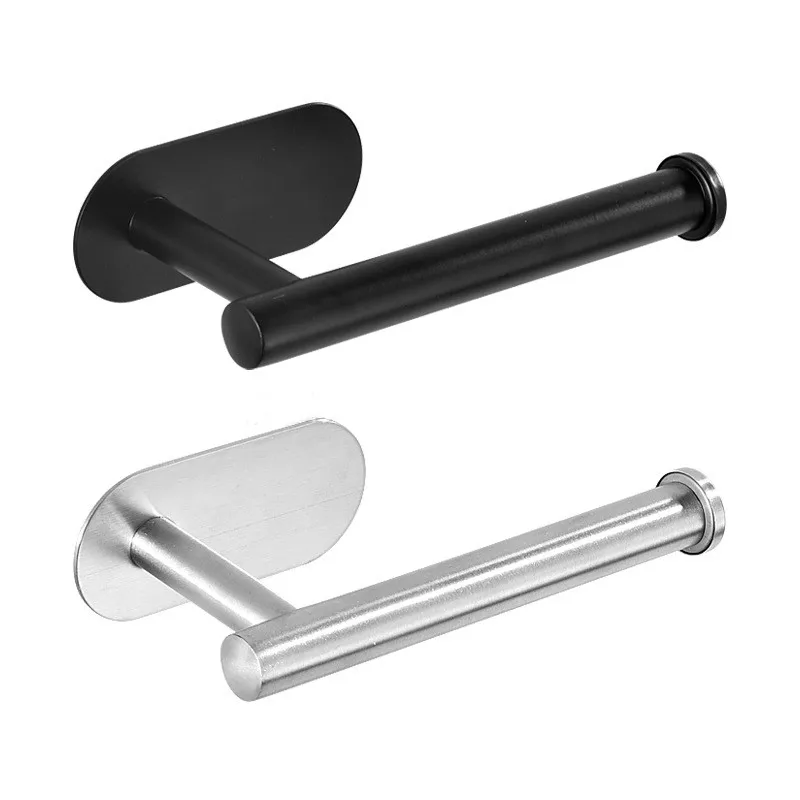 

Toilet Paper Holder High Quality Stainless Steel No Drilling Wall Mount Self Adhesive for Bathroom, Kitchen