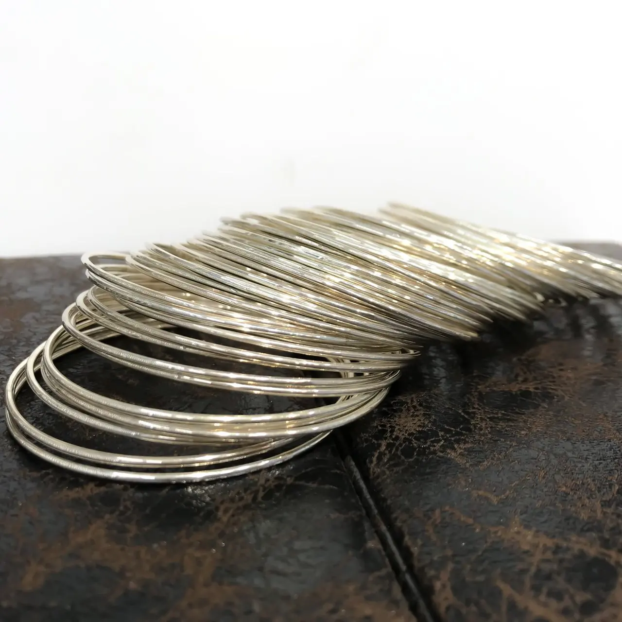 Твердых серебряное Bombe классический провода айдой серебряный браслет|Гибкие и