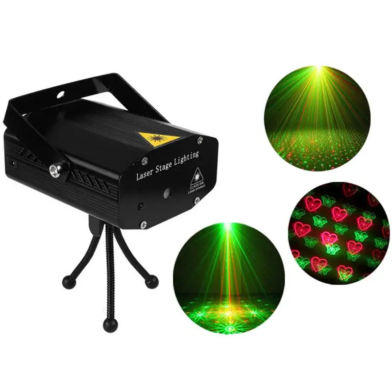 Мини проектор лазерный Mini Laser Stage Lighting чёрный |