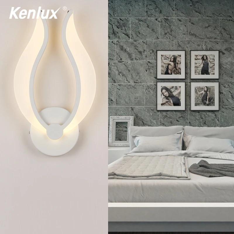 

LED Light Modern Wall Lamp Acrylic Sconce 9W AC100-240V Flame Shape Indoor Bathroom Bedroom Living Room Hallway Art Decoration