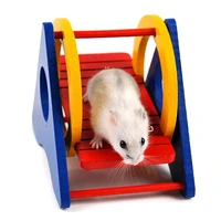 hamster toy hamster seesaw wooden pet toy suitable for small animals such as hamsters and gerbils diy hamster cage accessories