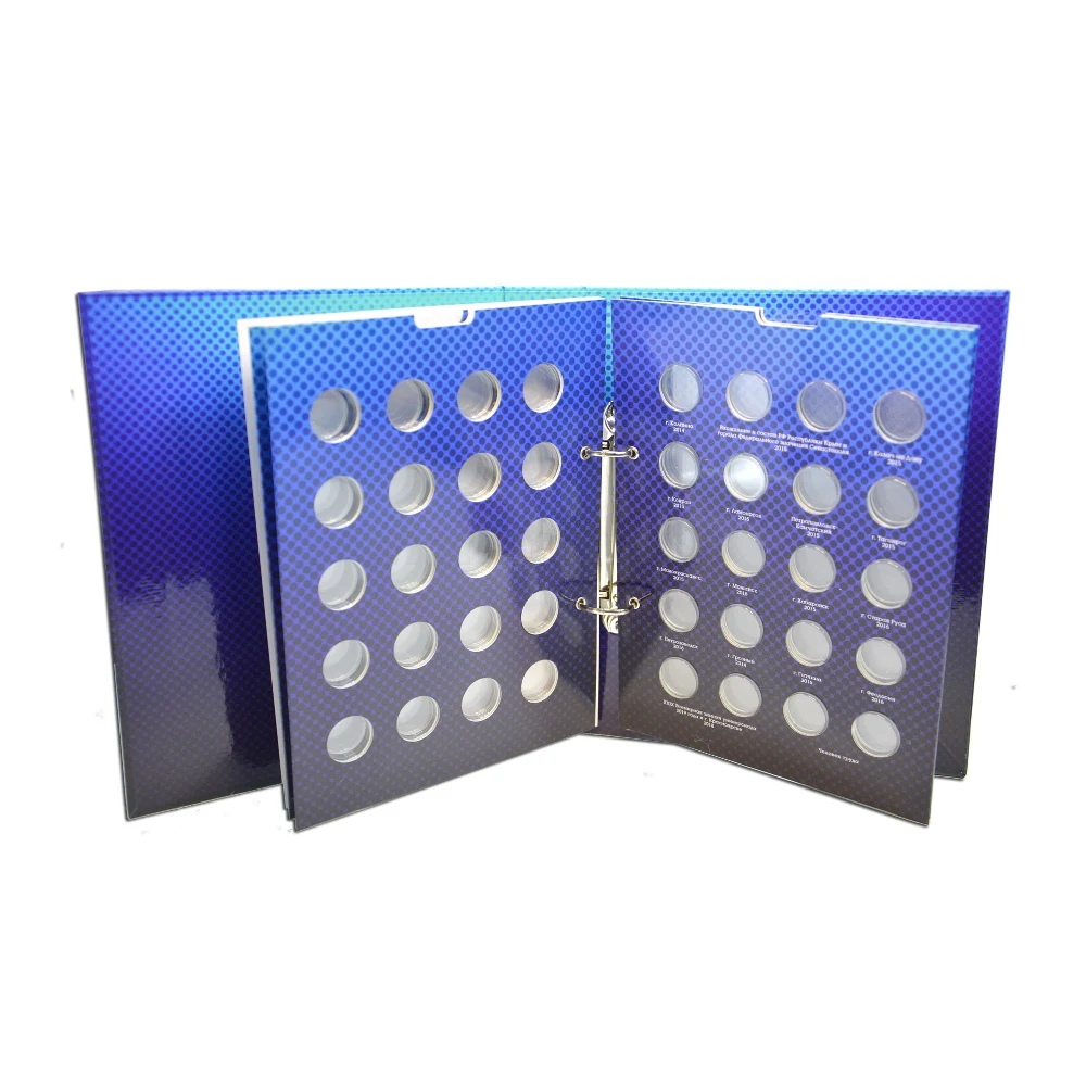 Блистерный альбом для юбилейных монет России номиналом 10 рублей. Серии ГВС