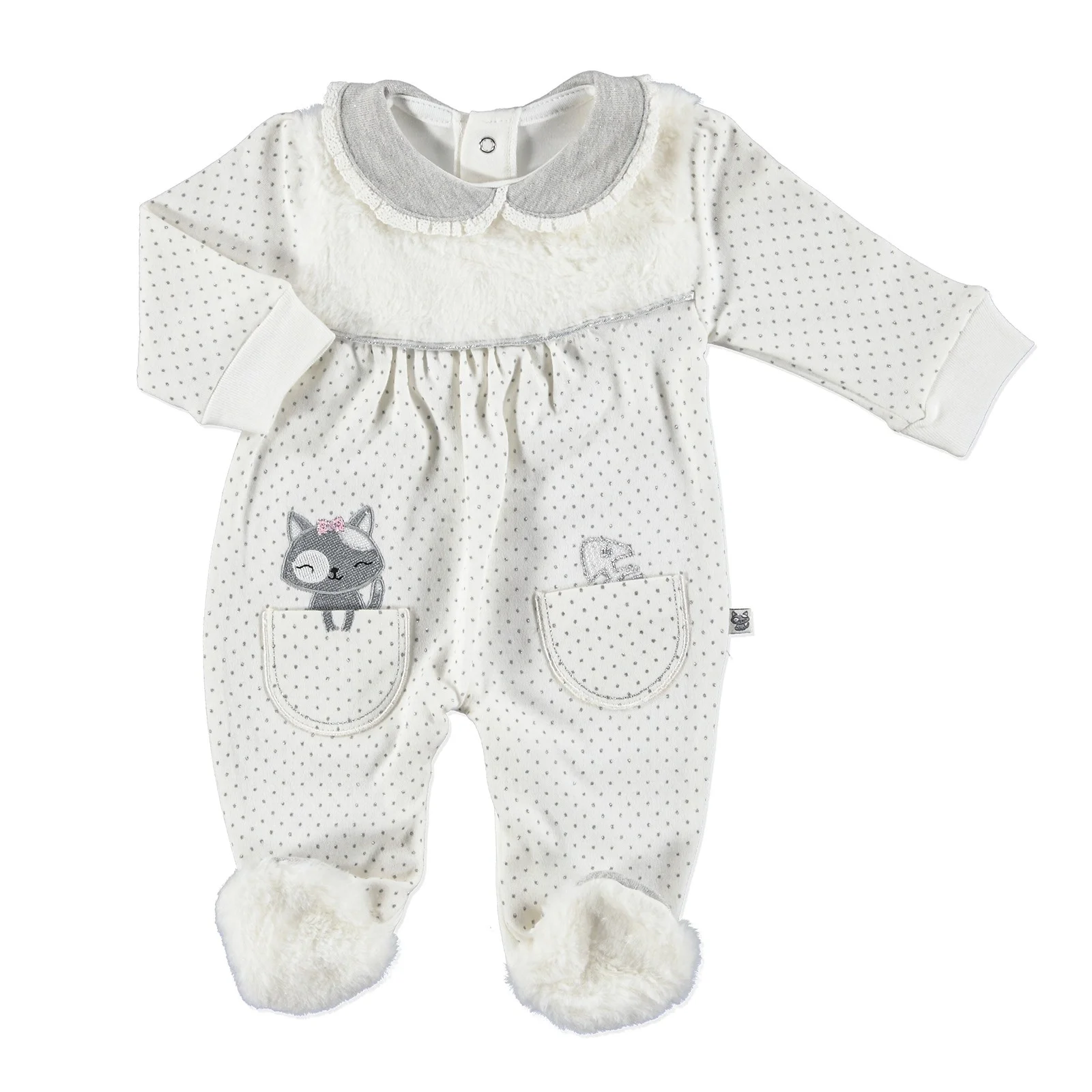 Ebebek Mymio Kitty/комбинезон с воротником Питер Пэн для маленьких девочек| |