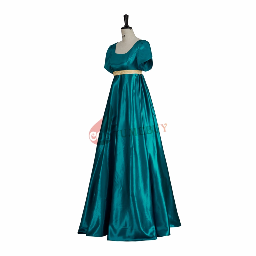 Женское атласное платье-миди зеленое платье для косплея |