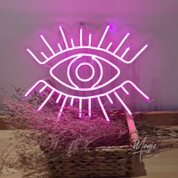 eye neon sign eye with lashes led sign handcrafted room decor personalized sign housewarming gift bedroom wall art