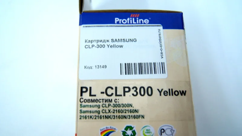 Картридж CLP-Y300A Yellow для Samsung CLP-300/ CLX-2160/ CLX-3160 совместимый |