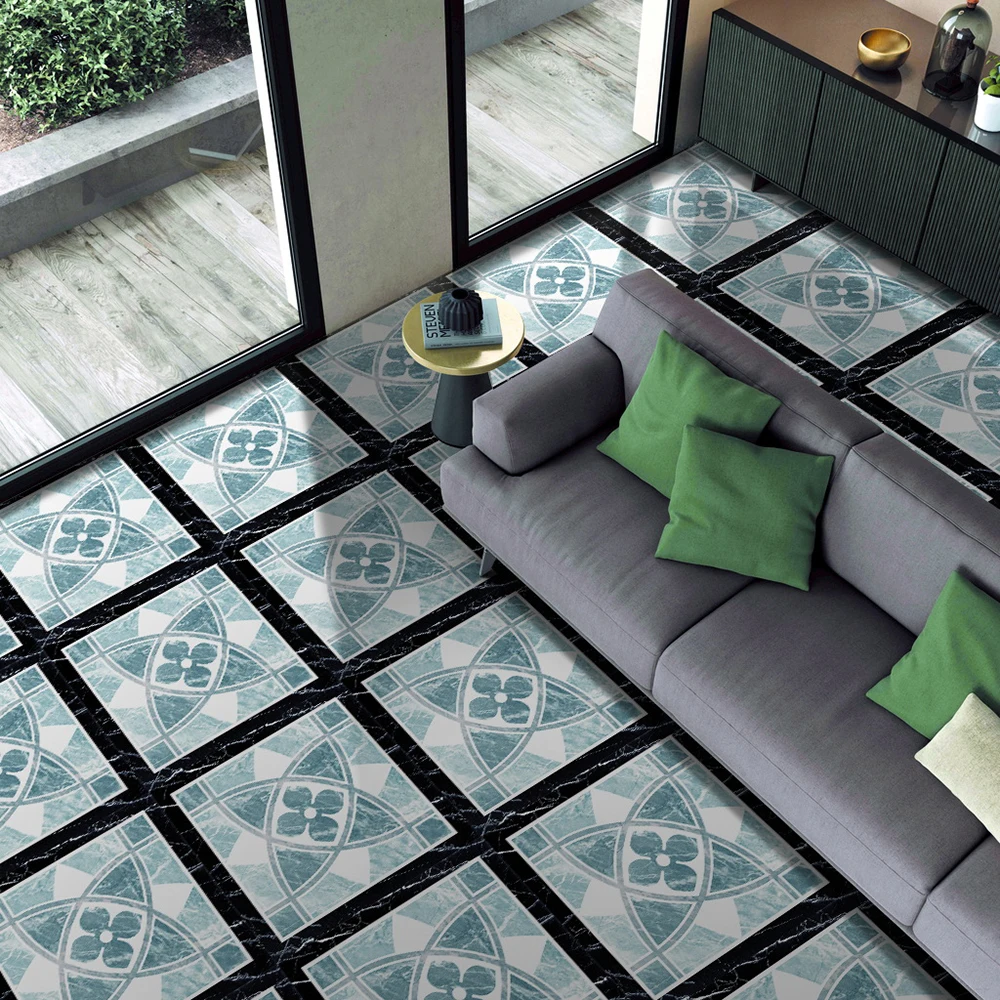 Marble Floor Paste Simple Fashion Living Room Bedroom Anti Slip Self Adhesive Environmental Protection Ceramic Wall Paste 10PCS