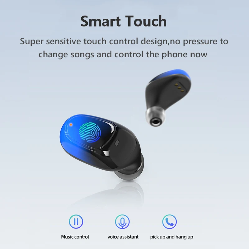 Padear ES НОВЫЕ наушники для bluetooth-гарнитуры беспроводные наушники отпечатков пальцев сенсорные Bluetooth наушники бас для Iphone Xiaomi Android