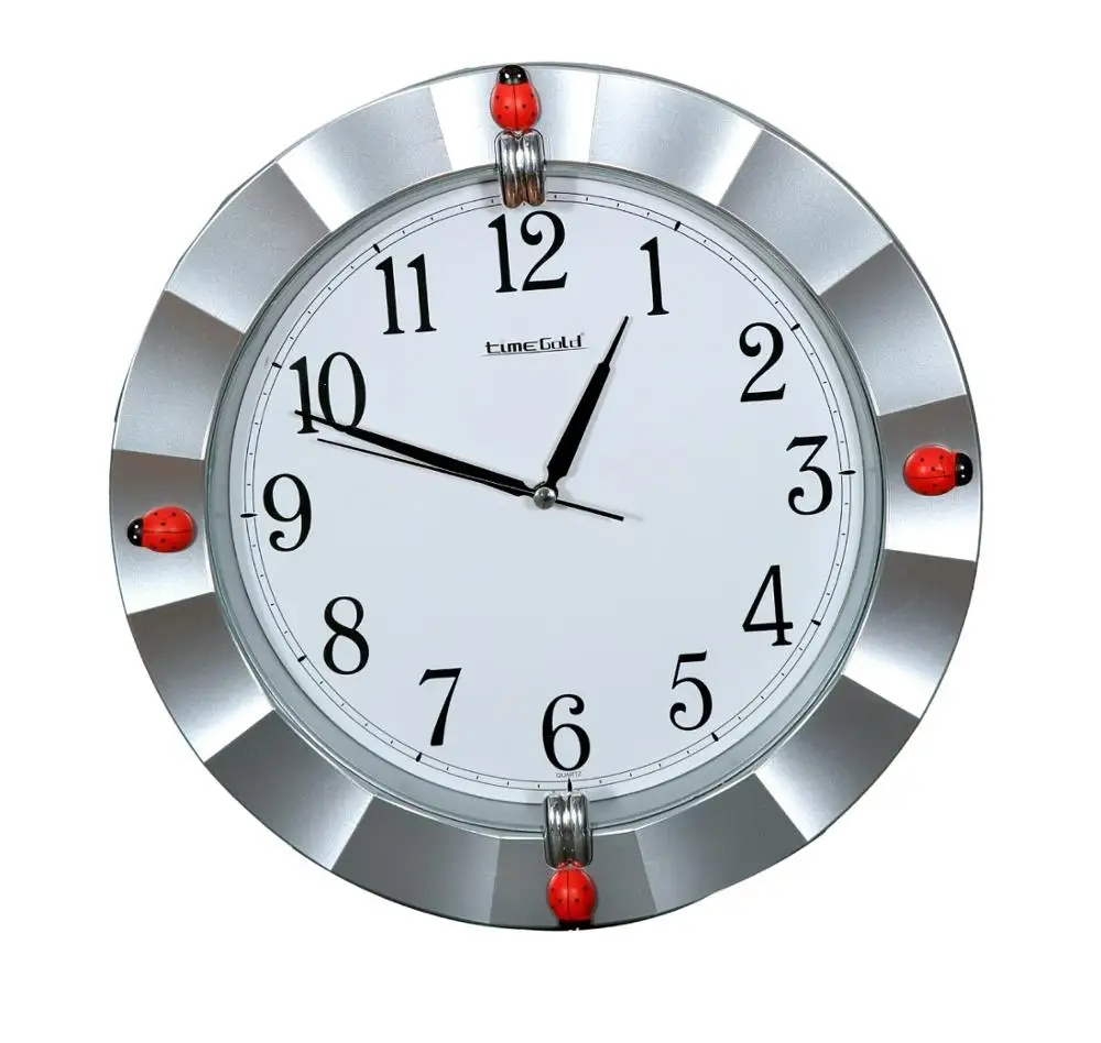 

Time Gold Auspicious Wall Clock Auspicious Clock Plastic Metalized
