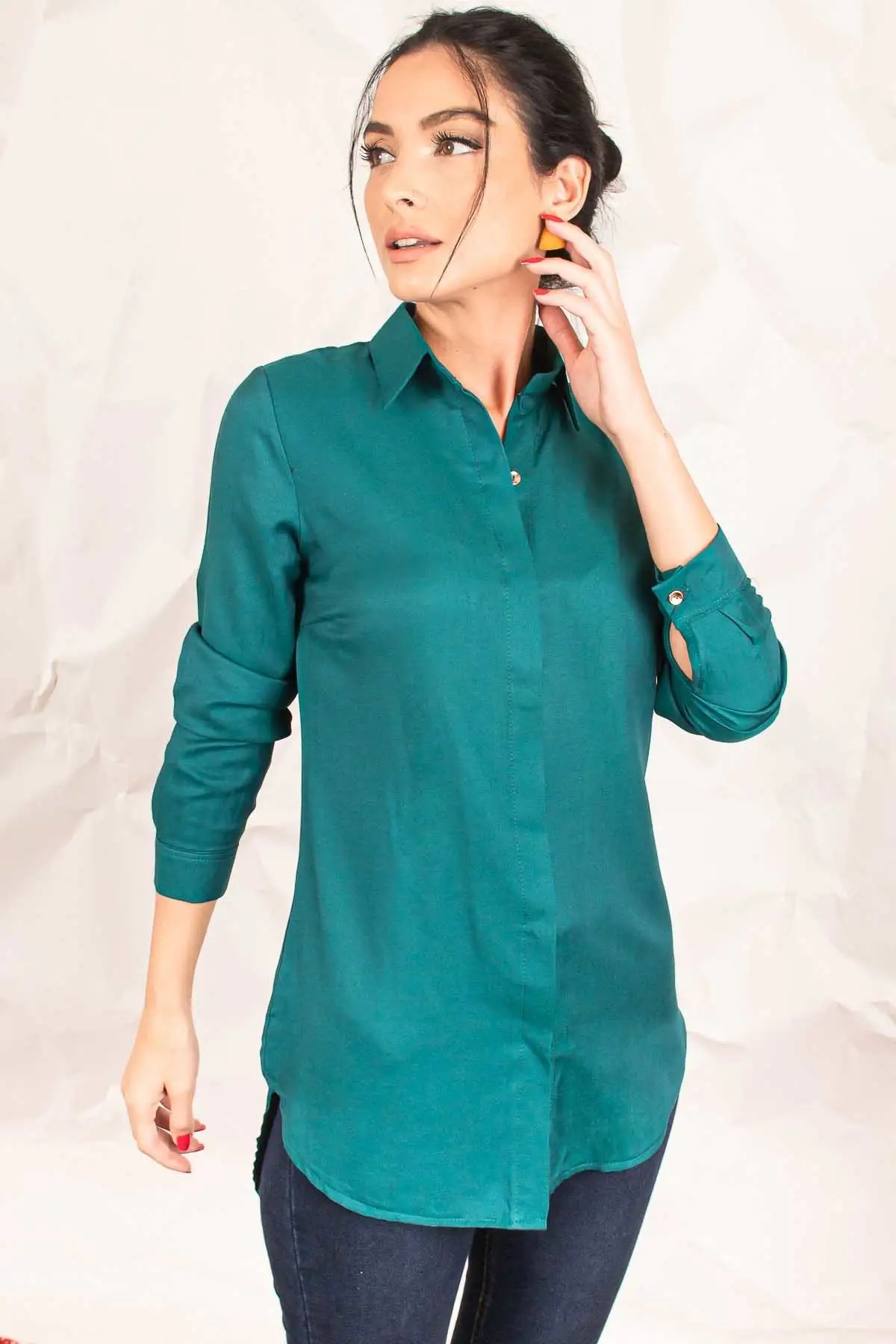 Женская Черная туника-рубашка ARM-19Y001003 |