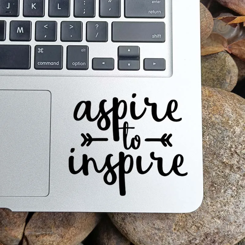 Наклейка на ноутбук Aspire to Inspire Art с цитатами для Macbook Pro Air Retina 11 13 15 - Цена: 302.14